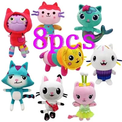 Gabby Poppenhuis Pluche Speelgoed Mercat Cartoon Knuffels Lachende Kat Auto Kat Knuffel Gaby Meisje Poppen Kinderen Verjaardagscadeaus