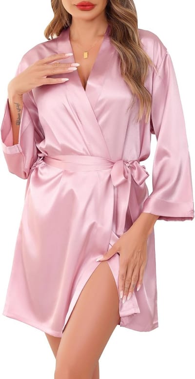 Luxe Satijnen Badjas voor Dames en Heren - Lichte Kimono Stijl