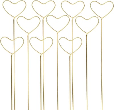 Gouden metalen kaarthouders voor bloemen - Set van 30 stuks - Decoratie voor bruiloft en feest