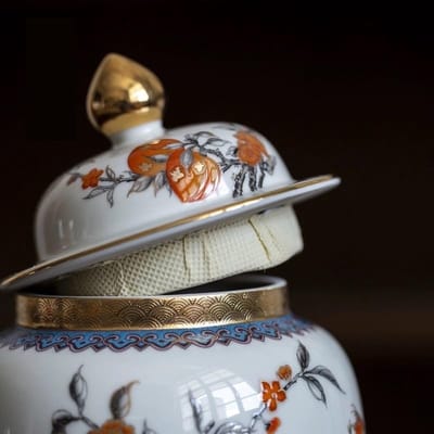 Chinese theeblikken Keramiek verzegelde blikken Koffie thee opslagblikken Thee bulk Vaas Ornamenten Decoratie Koffiedikopslag