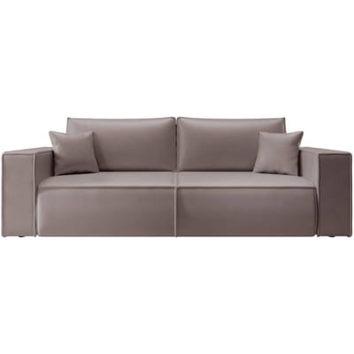 3-zitsslaapbank Calum lederlook met opbergruimte | NADUVI Collection