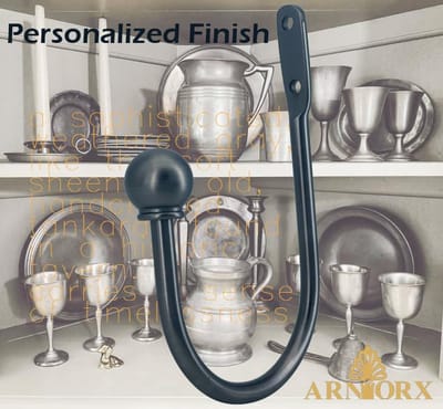 Decoratieve Gordijn Holdbacks - Antiek Tin, 2 Stuks, Massief Staal