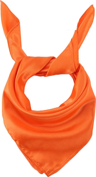 Emilie scarves - Sjaal - satijn - oranje - vierkant 60*60 cm