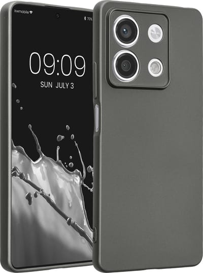 kwmobile metallic telefoonhoesje van TPU - geschikt voor Xiaomi Redmi Note 13 5G - Flexible case voor smartphone - In metallic grijs