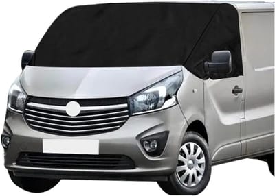 Famanu – Windschermhoes - zwart - voor Vivaro - Primastar - 2001-2014 - zonnescherm en vorstbeschermer voor alle seizoenen