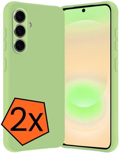 Hoes - 2 Stuks - Geschikt voor Samsung Galaxy A37 - Sterk & Shockproof - Case Siliconen - Back Cover - Telefoon Hoes - Groen