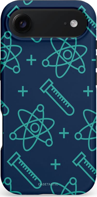 Casetastic hoesje geschikt voor Apple iPhone Air - MagSafe - Dubbellaagse bescherming - Atomen Creaties - Fashion Case - Donkerblauw Turquoise