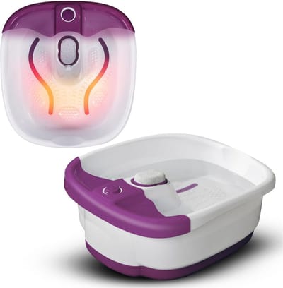 DailySupplies® Voetenbad - Voetband - Voetmassage Apparaat - Wit met Paars