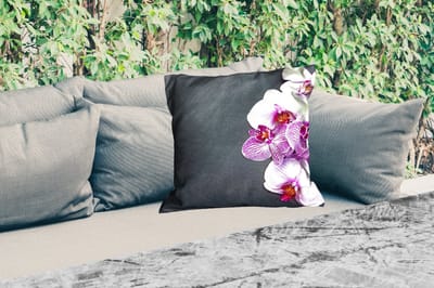 Buitenkussen Weerbestendig - Orchidee - Bloemen - Roze - Flora - 50x50 cm