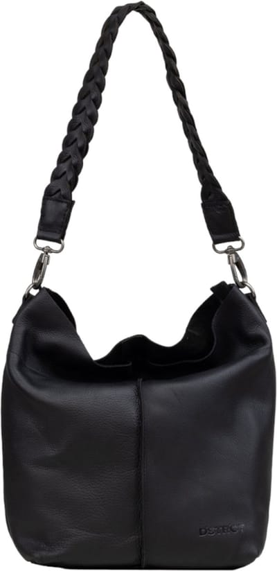 DSTRCT Preston Park Grote Schoudertas Dames - Leer - Zwart