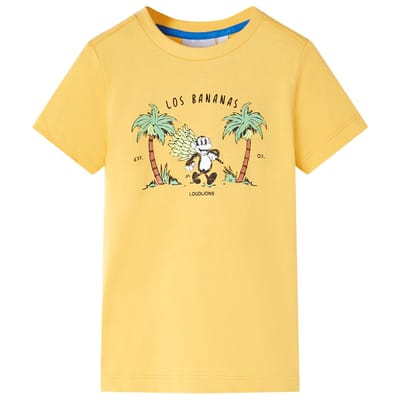 vidaXL - Kindershirt - 116 - lichtokerkleurig