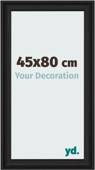 Your Decoration - Fotolijst 45x80 cm - MDF - Zwart Houtnerf - Lazio