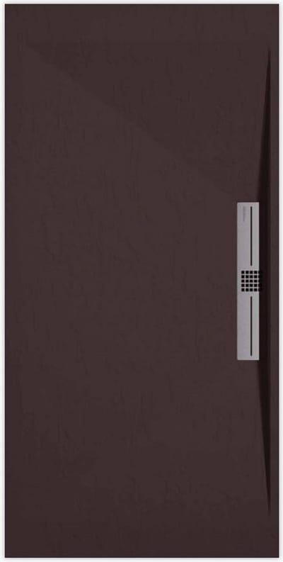 Sanifun douchebak Stone Side Chocolate Slate 1600 x 800 S