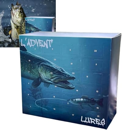 Kerst Adventskalender - Cadeau voor visliefhebbers - Kerst Vishaak Blind Box Adventskalender - Kerst Aftelkalender - 24 Dagen Aftelkalender - Harde en Zachte Aas Visaccessoires voor Reservoirs, Rivieren, Vijvers en Buitenactiviteiten