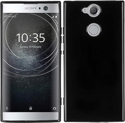 Zwart Tpu Siliconen Backcover Hoesje Geschikt voor Sony Xperia XA2