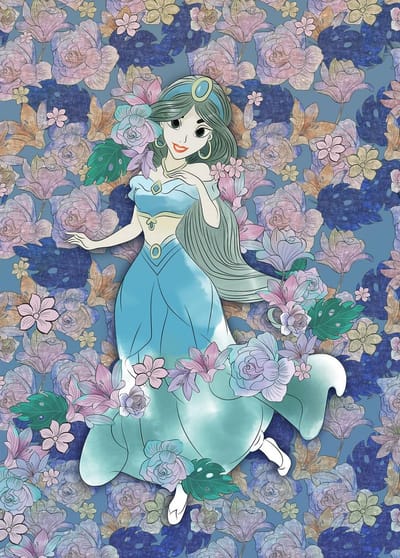 Fotobehang - Jasmin Colored Flowers 200x280cm - Vliesbehang