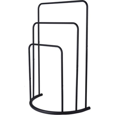 Metalen handdoekenstandaard zwart 75 cm breed