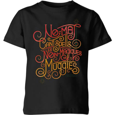 Fantastic Beasts No-Maj kinder t-shirt - Zwart - 98/104 (3-4 jaar)