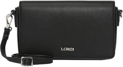 L.CREDI Schoudertas Koppeling Jane Clutch Black Zwart