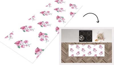 Keukenloper - Loper keuken - Rozen - Patronen - Bloemen - 150x50 cm - Keukenloper vinyl