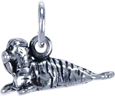 Zilveren Walrus klein ketting hanger