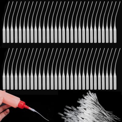 250 Stuks Micro Dots Lijm, Superlijm Spuit, Lijm Applicator Punten voor Precisie Toepassing en Plastic Lijm Extender