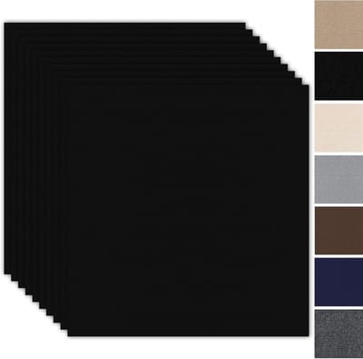 Zelfklevende Tapijttegels 50x50 cm - Set van 10 Stuks - 2,5 m2 - Duurzame Vloertegels voor Thuis, Kantoor en Bedrijf, Zwart, Geluidsabsorberend en Eenvoudig te Installeren