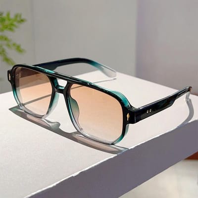 Hoge Kwaliteit Trendy Zonnebril Bril UV400 Casual Veelzijdig Piloot Vintage Trend Blauw Licht Blokkerende Zon Bescherming Tinten Bril black
