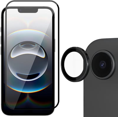 Screenprotector & Camera Protector geschikt voor iPhone 16e - Volledig Dekkend Glas