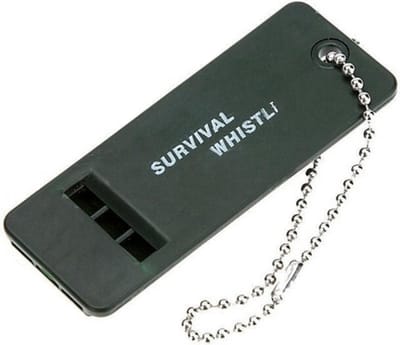 New Age Devi - Noodfluit - Survival whistle - Fluit van plastic met 3 tonen - SOS fluitje met sleutelhanger