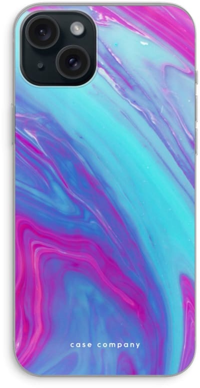 Case Company® - Hoesje geschikt voor iPhone 15 Plus hoesje - Zweverige regenboog - Soft Cover Telefoonhoesje - Bescherming aan alle Kanten en Schermrand