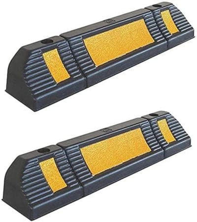 Wielstop voor veilig parkeren - 60 x 12 x 10 cm - Inclusief schroeven - Set van 2