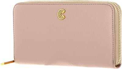 COCCINELLE Leren Portemonnee Myrine Zip Around Wallet Powder Pink Beige
