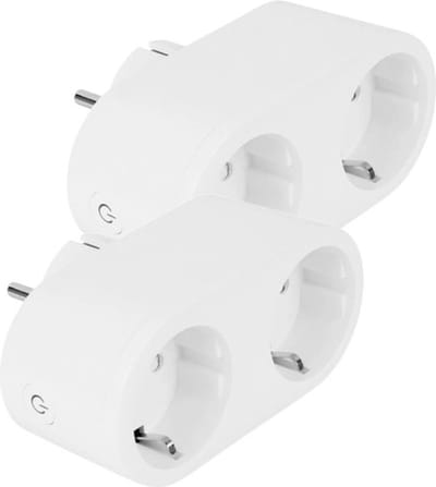 Tuya slimme stekker dubbel - Smart plug met energiemeting - 2-pack - Smart Life app - Slimme verlichting