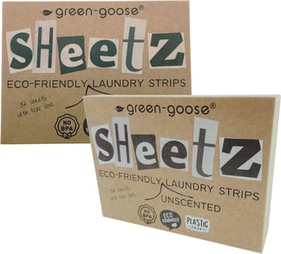 Sheetz by green-goose® Wasstrips | Ongeparfumeerd | 64 Vellen | Plastic-vrij | Vegan | Duurzaam | Wasmiddelvervanger