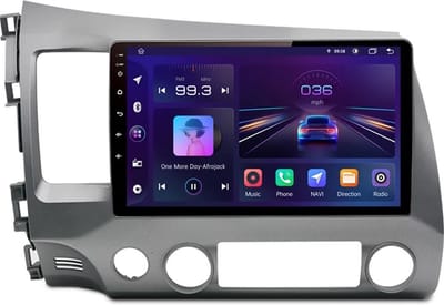 Navigatiesysteem auto met scherm - autoradio geschikt voor CarPlay en Android auto - bluetooth radio - geschikt voor Honda Civic 2006-2011
