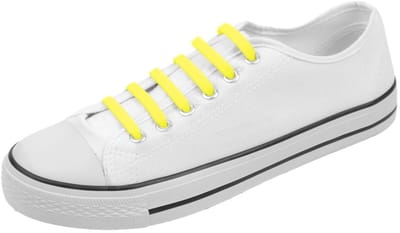 Elastische schoenveters | Platte schoenveters | Nooit meer veters strikken | 2x8 stuks | Kleur: Geel