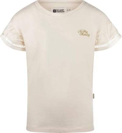 No Way Monday - Meisjes Shirt - Offwhite - Maat 128
