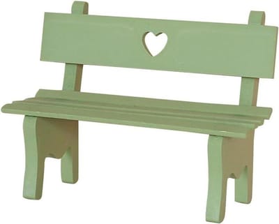 Tuinbank Strantstoel Decoratief Houten Bankje | Buiten Accessoires | Mini Bamboe Bank | Poppenhuis Decoratie | Slaapbank & Straatbank | Handgemaakt van Hout | Voor Binnen & Buiten | Model 1