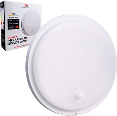 Maclean - Wandlamp - LED-lamp met bewegingssensor - PIR-sensor, kleur wit, 10 W, IP65, 1000 lm, neutrale kleur, MCE525 W