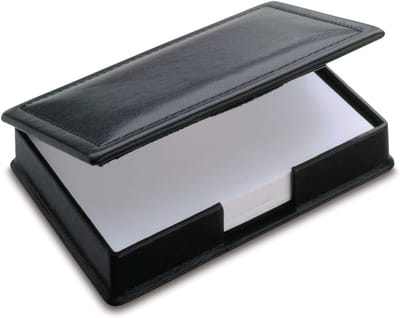 Notitieblok - Bureau organizer - Kantoor opslag - Handgemaakt in Duitsland - 18 x 13 cm - Zwart