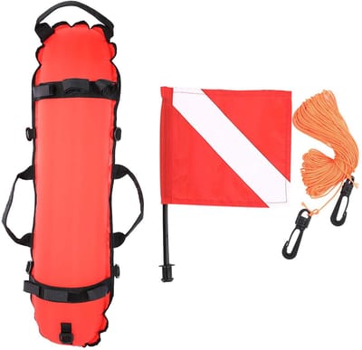Jhubersproducts - Duikboei - Opvallende kleur - Praktisch voor duikers - Oranje - Duikaccessoires - Gemakkelijk te vinden - Geschikt voor mannen en vr
