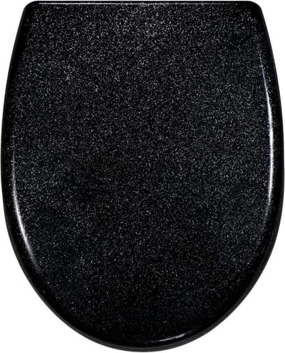 Zwarte WC-bril met Softclose en Quick Release - Montage Vanaf Bovenaf