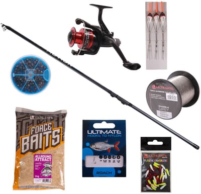 Ultimate Motion Bolognese Complete Hengelset 4m - Witvis Set