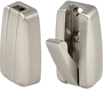 SOTECH 2 stuks opklapbare haken HIPPO rvs look met veer Metalen jashaken, ruimtebesparend, ideaal voor kleine ruimtes zoals in caravans