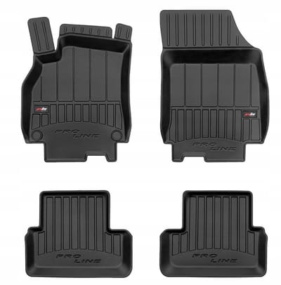 FROGUM – 3D Rubber Vloermatten voor RENAULT FLUENCE (2009-2016) – Set van 4 – TPE – Hoge rand 6 cm – Organizer