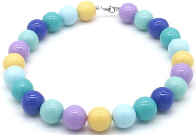 Ketting - kralen - multicolor - 18mm - 40-45cm - dames - sieraden - kleurrijk - casual - cadeau