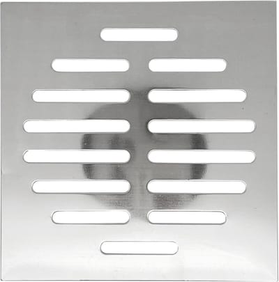 Vloer Afvoerhoes - Afvoer Beschermer - Keuken Badkamer - Roestvrij Staal - 15 cm Vierkant - Zilver