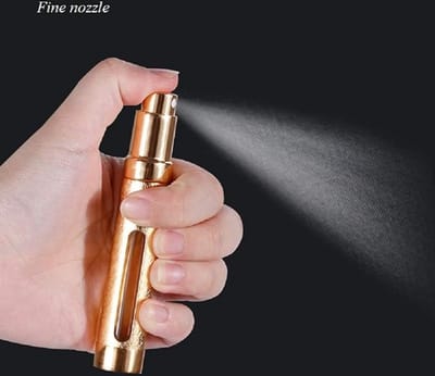 Narimano® Geel Parfum Verstuiver Fles, 12ml Hervulbare Spray Fles, Mini Reizen Parfum Container, Mini Parfum Fles voor Portemonnee Handtas Zak Bagag