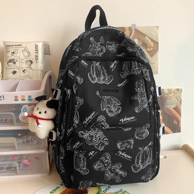 Schooltassen voor Kinderen Basisschoolleerlingen Meisjes en Middelbare Schoolleerlingen met Hoge Looks Letter Rugzakken